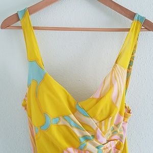 Vintage yellow floral bathing suit